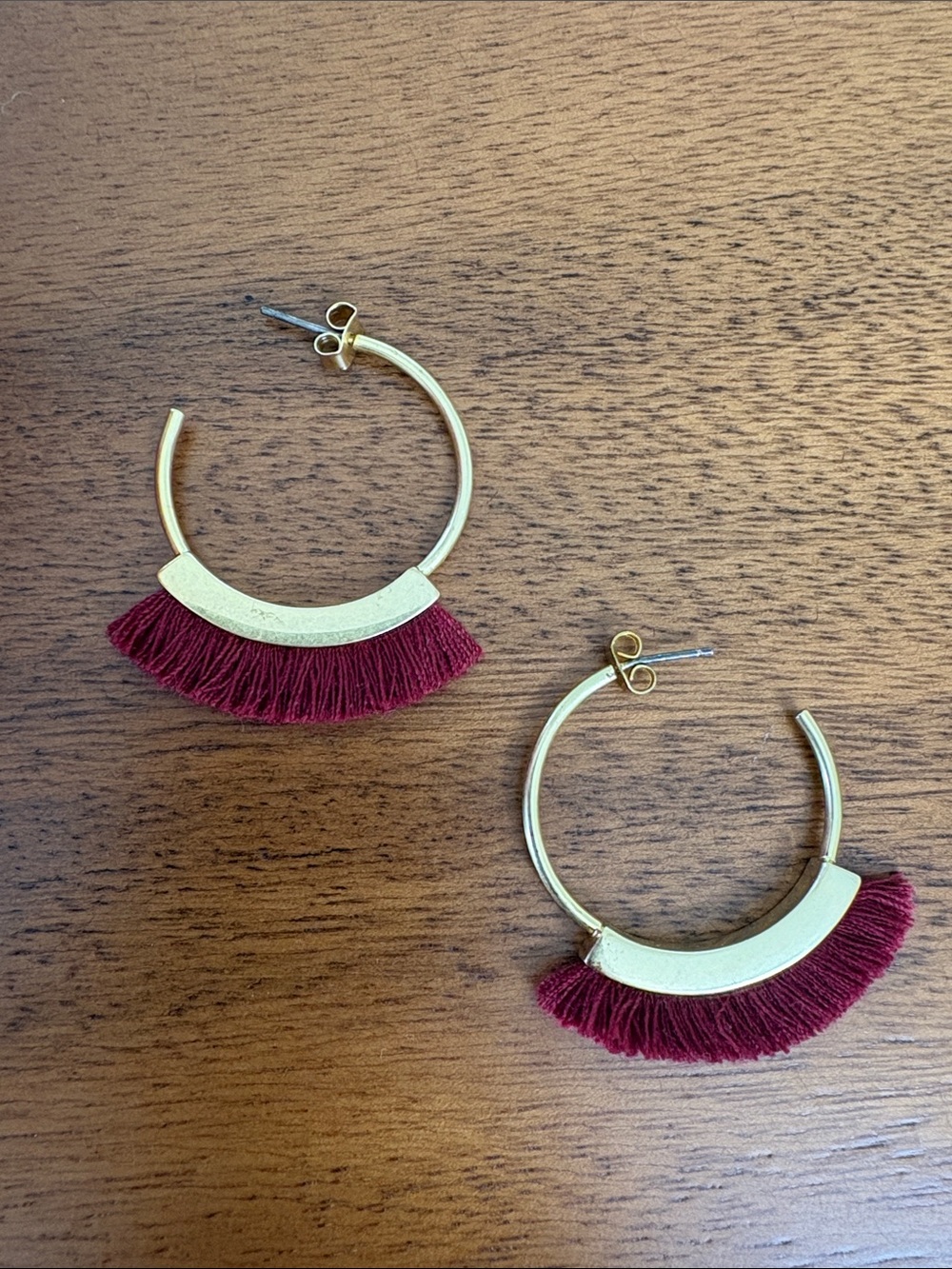 Madewell Red Ruffle Earrings